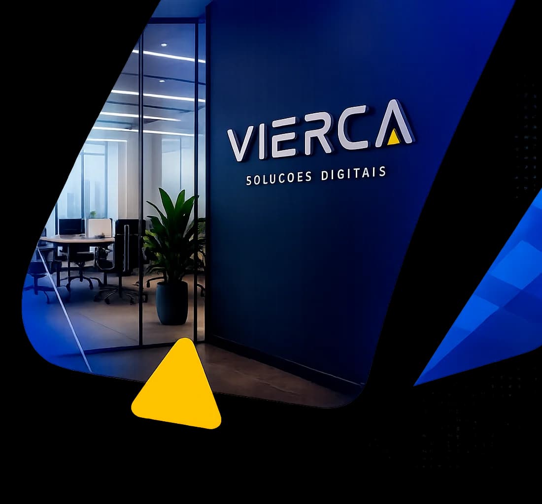 Equipe da Vierca trabalhando em projetos de marketing digital e desenvolvimento